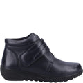 Navy - Side - Fleet & Foster Womens-Ladies Shetland Leather Ankle Boots