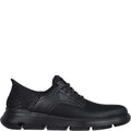 Black - Side - Skechers Mens Garza - Gervin Leather Oxford Shoes