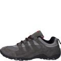 Charcoal-Zingy Red - Pack Shot - Hi-Tec Mens Quadra II Suede Walking Shoes