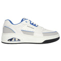 White-Blue - Back - Skechers Mens Uno Court Leather Low Post Trainers