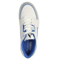 White-Blue - Lifestyle - Skechers Mens Uno Court Leather Low Post Trainers