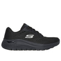 Black - Side - Skechers Womens-Ladies 2.0 - Big League Arch Fit Trainers