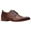 Dark Brown - Front - Base London Mens Gambino Leather Brogues