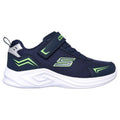 Navy-Lime - Back - Skechers Boys Mazematics Trainers