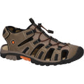 Taupe-Burnt Orange - Front - Hi-Tec Mens Cove Sport Sandals