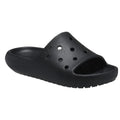 Black - Front - Crocs Childrens-Kids Classic Sliders