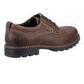 Dark Tan - Back - Cotswold Mens Tadwick Leather Shoes