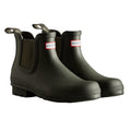 Dark Olive - Front - Hunter Mens Original Chelsea Boots