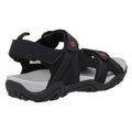 Black-Grey-Red - Back - Hi-Tec Mens Crater Sandals