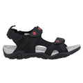 Black-Grey-Red - Side - Hi-Tec Mens Crater Sandals