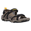 Dark Taupe-Light Taupe - Front - Hi-Tec Mens Crater Sandals