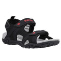 Black-Grey-Red - Front - Hi-Tec Mens Crater Sandals