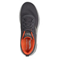 Charcoal-Orange - Side - Skechers Mens Go Walk 2.0 Idyllic Arch Fit Trainers