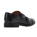 Black - Back - Base London Mens Diablo Monk Leather Shoes