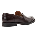 Dark Brown - Back - Base London Mens Kennedy Leather Loafers