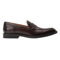 Dark Brown - Side - Base London Mens Kennedy Leather Loafers