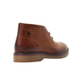 Burnt Tan - Back - Base London Mens Brody Leather Pull Up Chukka Boots