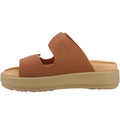 Tan - Side - Crocs Womens-Ladies Brooklyn Luxe Sandals