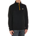 Black-Yellow - Side - Caterpillar Mens Quarter Zip Fleece Top