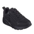 Black - Front - Skechers Girls Uno Lite Zip Trainers