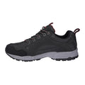 Graphite Grey-Dark Red - Side - Hi-Tec Mens Auckland Lite Suede Walking Shoes