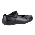 Black - Back - Hush Puppies Girls Christina Leather School Shoes