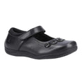 Black - Front - Hush Puppies Girls Christina Leather School Shoes