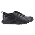 Black - Lifestyle - Hush Puppies Boys Steven Leather School Shoes