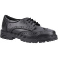 Black - Front - Hush Puppies Girls Maxine Leather School Shoes