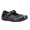 Black - Front - Hush Puppies Girls Christina Leather School Shoes