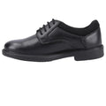 Black - Pack Shot - Hush Puppies Boys Tommy Leather School Shoes