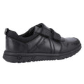 Black - Back - Hush Puppies Boys Spencer Leather School Shoes