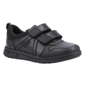 Black - Front - Hush Puppies Boys Spencer Leather School Shoes