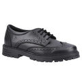 Black - Front - Hush Puppies Girls Maxine Leather School Shoes