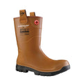 Brown-Black - Front - Dunlop Unisex Adult Purofort Rigpro Fur Lined Safety Wellington Boots