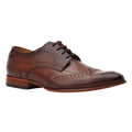 Dark Brown - Front - Base London Mens Barbera Leather Brogues