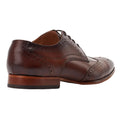 Dark Brown - Back - Base London Mens Barbera Leather Brogues