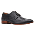 Black - Front - Base London Mens Barbera Leather Brogues