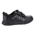 Black - Back - Hush Puppies Boys Spencer Leather School Shoes