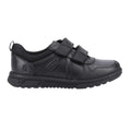 Black - Lifestyle - Hush Puppies Boys Spencer Leather School Shoes