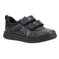 Black - Front - Hush Puppies Boys Spencer Leather School Shoes