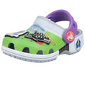 Blue Grey - Close up - Crocs Childrens-Kids Classic Buzz Lightyear Toy Story Clogs