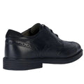 Black - Back - Geox Boys J Zheeno B Leather School Shoes