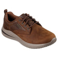 Dark Brown - Front - Skechers Mens Delson 3.0 Glavine Leather Trainers