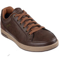 Chocolate - Front - Skechers Mens Cavell Sparkman Faux Leather Trainers