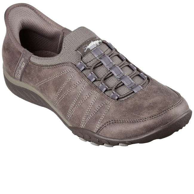 Ladies leather skechers trainers best sale