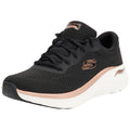 Black-Rose Gold - Front - Skechers Womens-Ladies 2.0 The Distance Glow Arch Fit Shoes