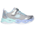 Silver-Multicoloured - Side - Skechers Girls S-Lights Twisty Glow Trainers