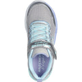 Silver-Multicoloured - Pack Shot - Skechers Girls S-Lights Twisty Glow Trainers