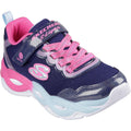 Navy-Multicoloured - Front - Skechers Girls S-Lights Twisty Glow Trainers